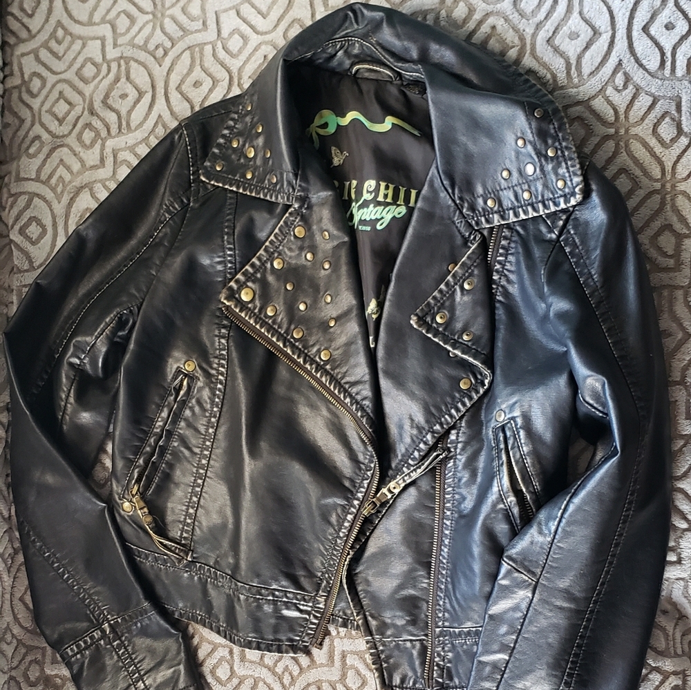 Faux leather jacket
